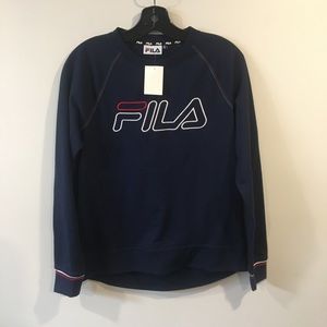 FILA PRINT Logo long sleeve Sweater TOP Size M